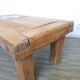 Solid wood and ceramic coffee table, 70s