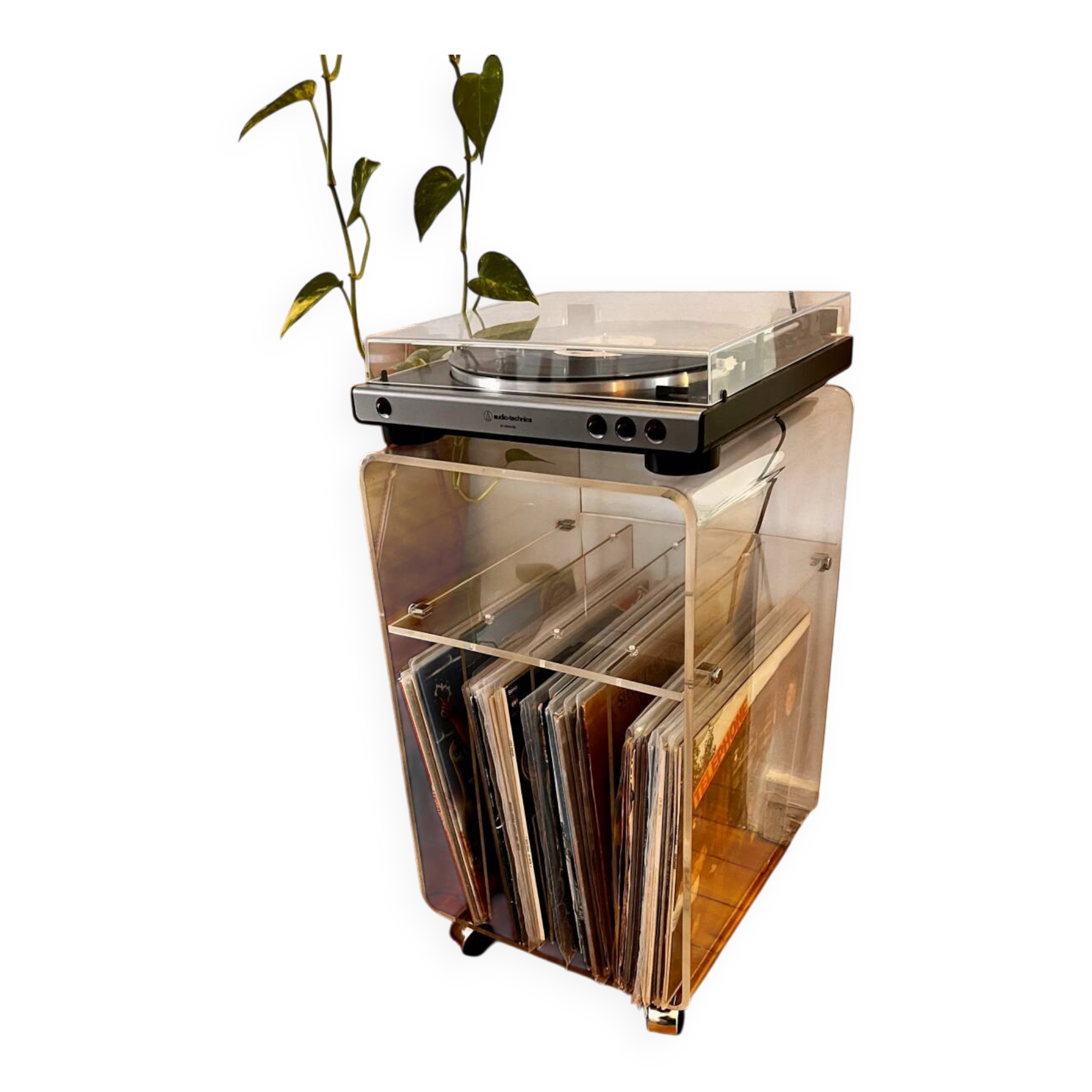 Meuble hi-fi range vinyle vintage David lange