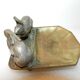 Bronze ashtray signed albert marionnet (1852-1910) art nouveau