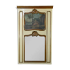 Painted Wooden Trumeau Mirror, Louis XV Style – Late 19th Century