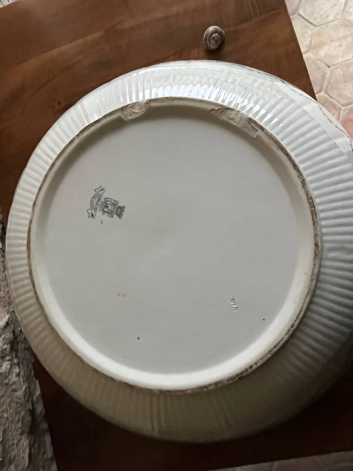 Gien Iron Earth. Marie Louise Bowl Basin D40 cm