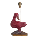 Pied de lampe canard faiënce et laiton