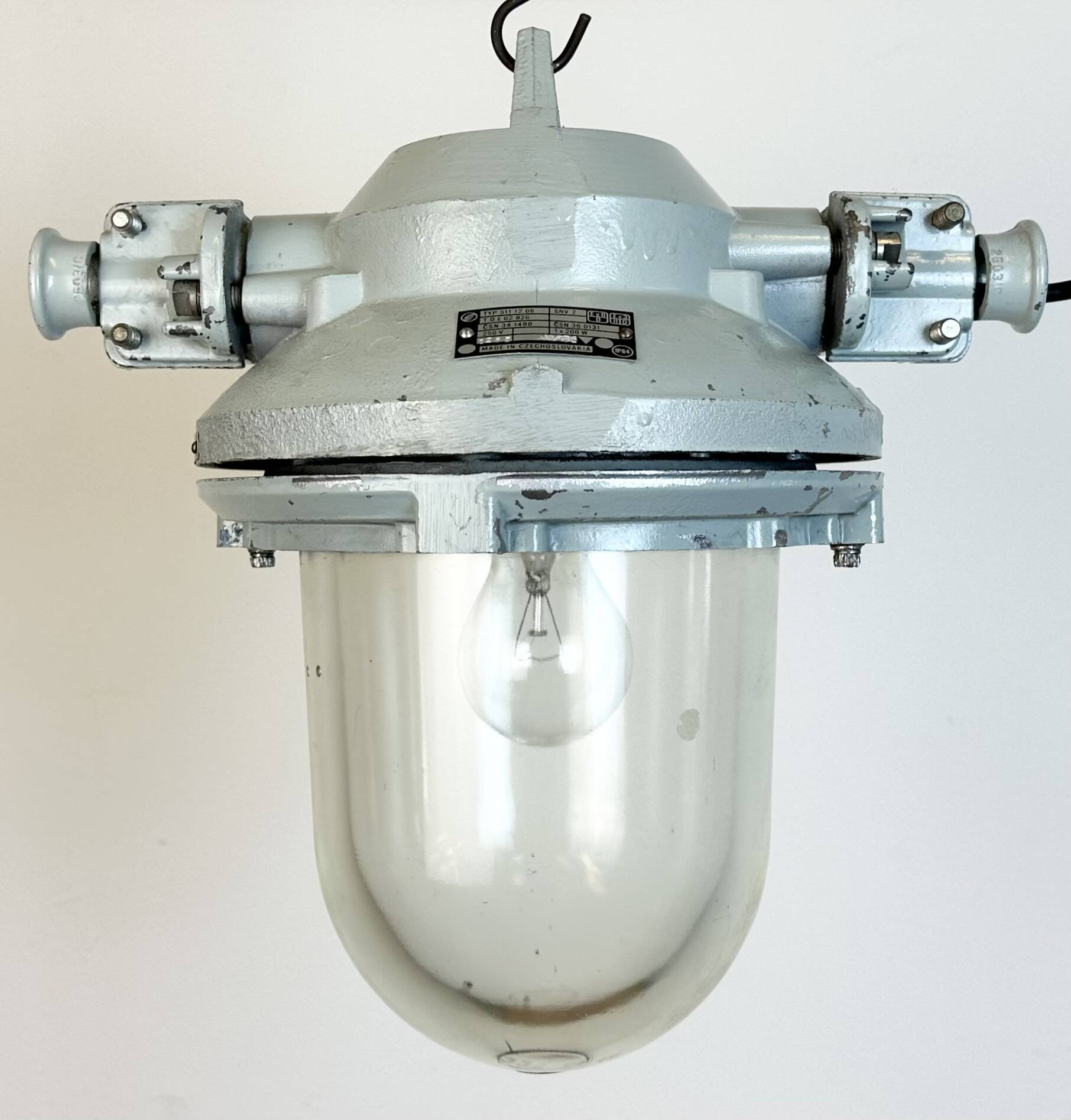 Grey Industrial Cast Aluminium Explosion Proof Light, 1970s