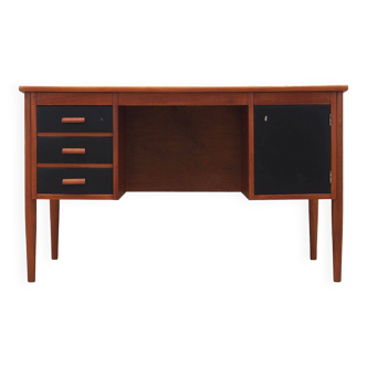 Bureau en teck, design danois, années 1970, fabriqué au Danemark