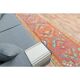 1970s Turkish Oushak Handmade Wool Cotton Orange Area Rug 91x305