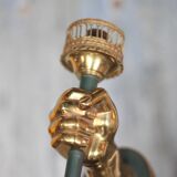 Bronze wall light Lucien Gau vintage, wall sconce, vintage hand sconce.