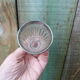 Stemmed glass for antique glass liquor with silver sides and patterns