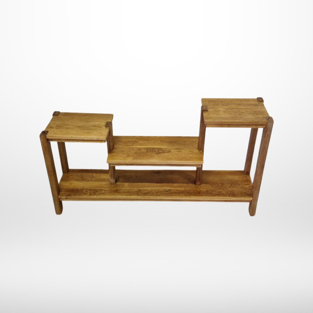 Modernist style oak side table, Netherlands 1960s