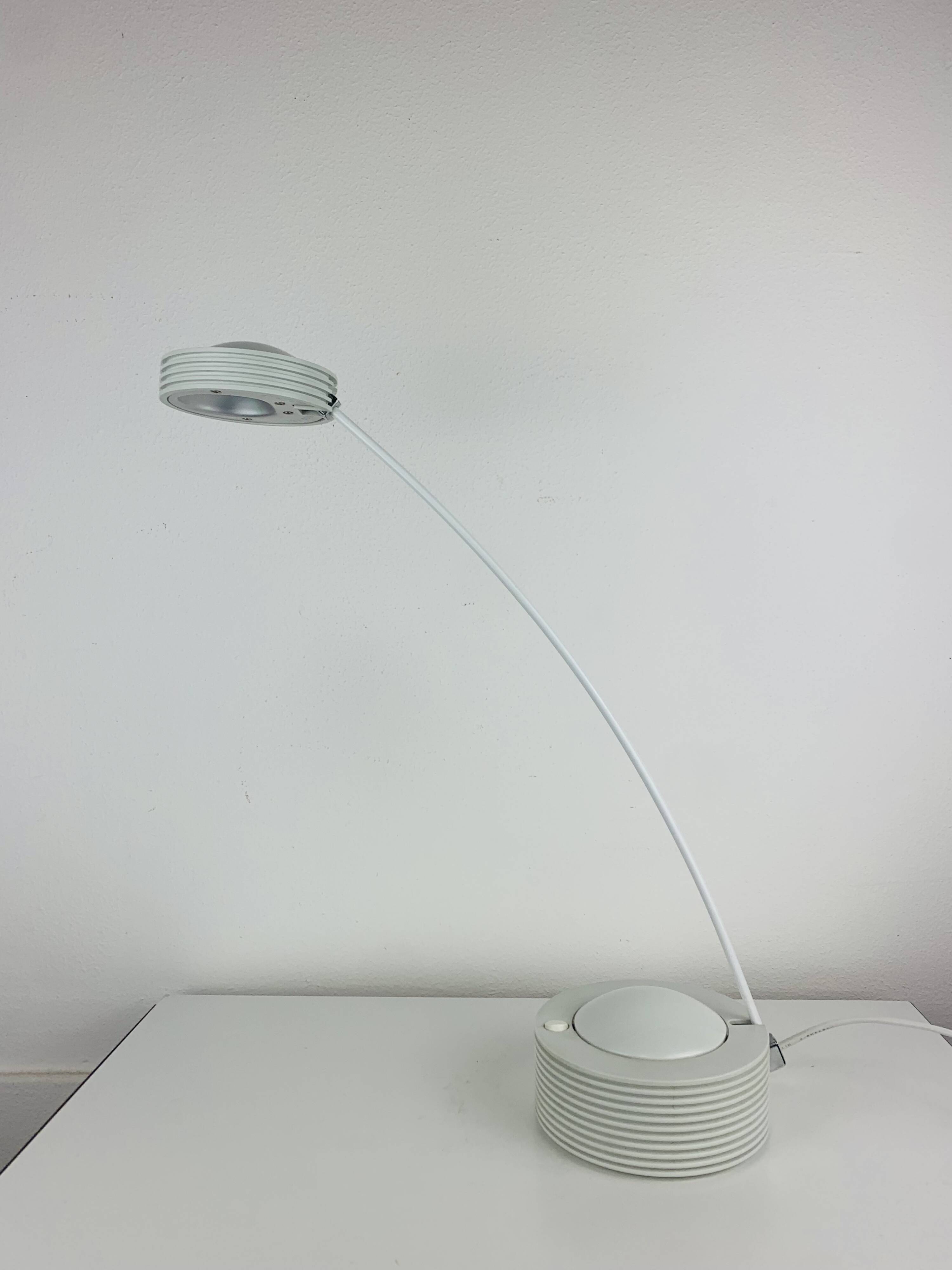 Lugano desk lamp by E Lite, white, Memphis style