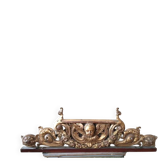 Large antique gilded and carved wooden frieze from the 19th century.
