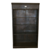 Industrial zipper cabinet in black metal