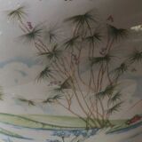 Vase with handcrafted Asian style porcelain lid