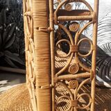 Peacock rattan shelf