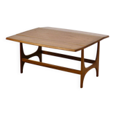 Mid-Century Modern Danish Style Drop Leaf Teak Coffee Table, 1960s