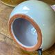 Lampe en grès, abat-jour composé de végétaux, années 70