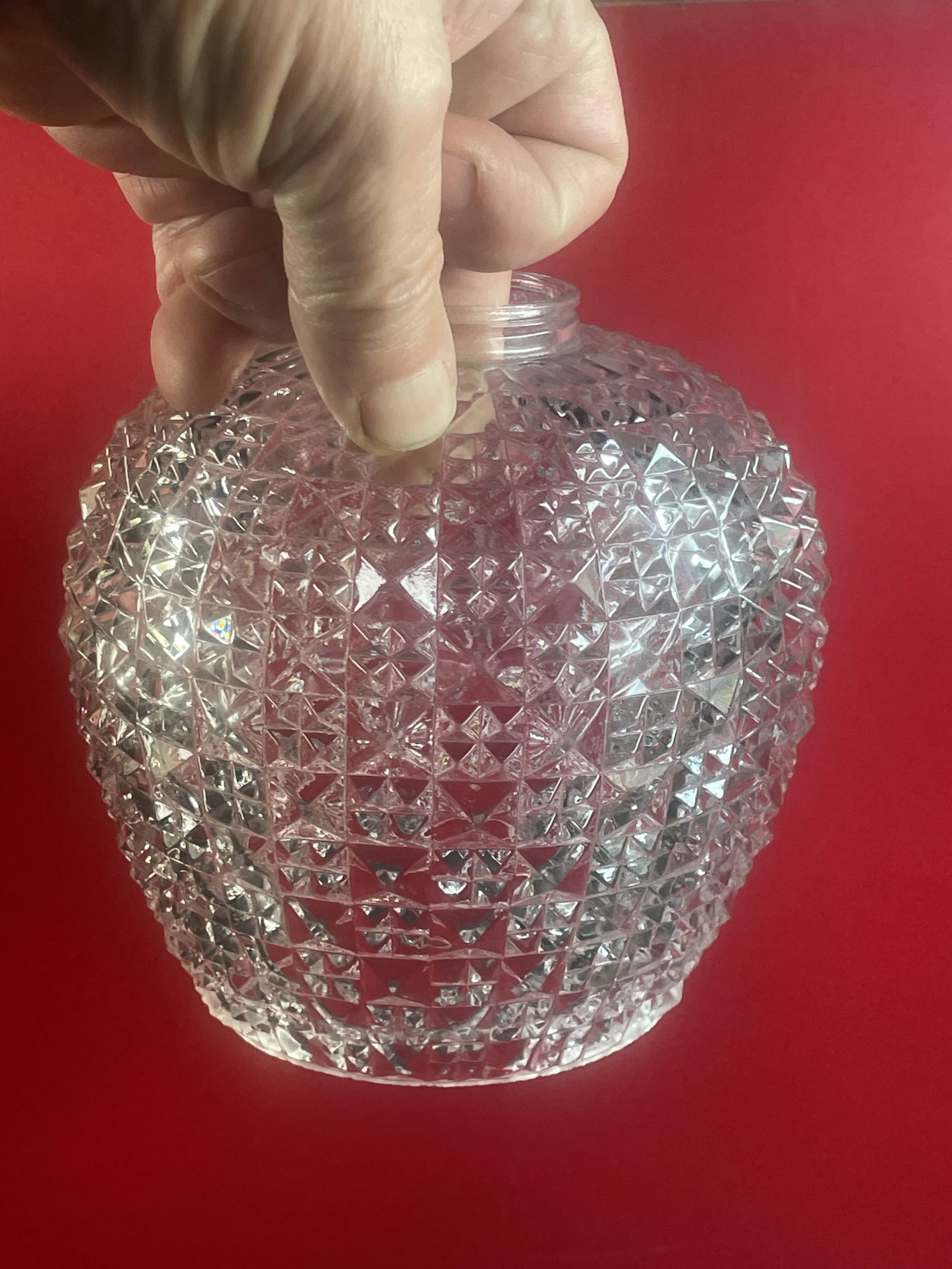 Set of 5 cut glass pendants circa 1960/70