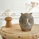 Pique flowers owl zoomorphic ceramic owl 70