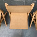 Vintage Italian folding chairs by Ilmari Tapiovaara for Olivo Italy, set of 3.