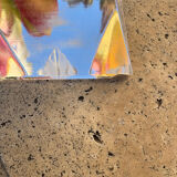 LALIQUE Vase France "Floréal" Satin and Clear Crystal — Signed