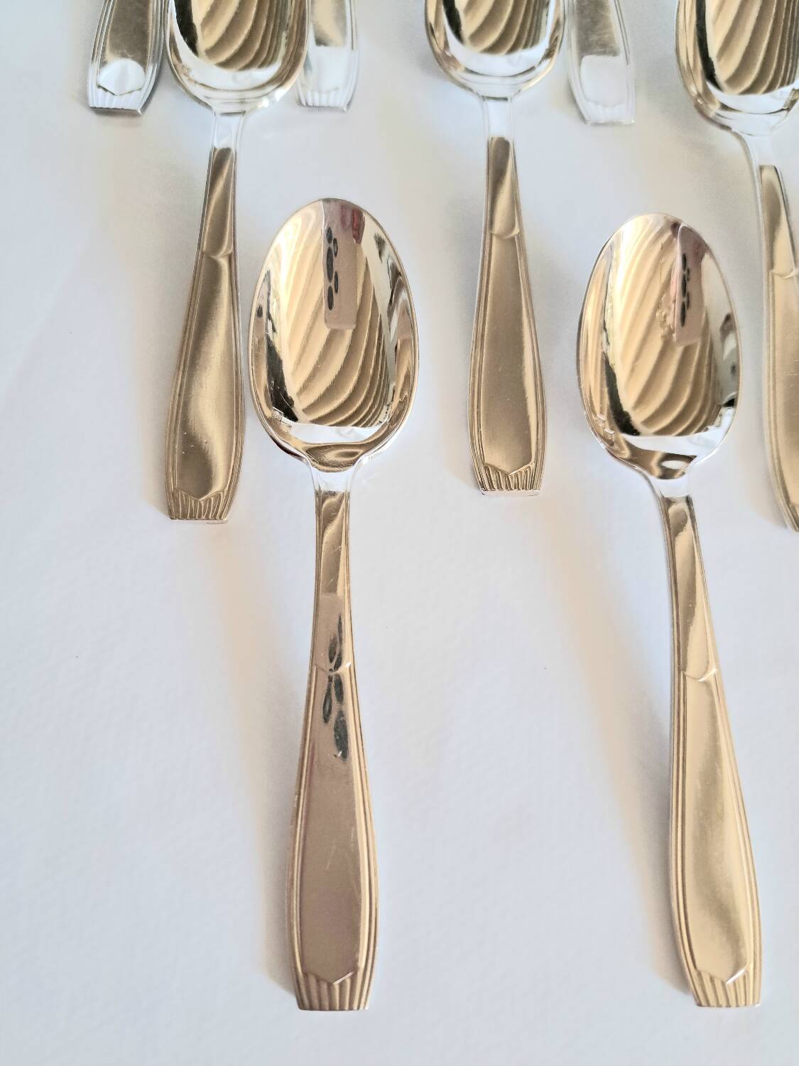 12 small mocha spoons. Christofle Paris.
