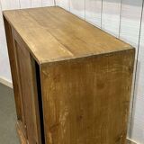 1930s English fir sideboard with sliding doors