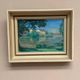 Original Oil on Canvas – “House near The Lake” by Fern I. Coppedge – Signed – Vintage & Framed – 30 × 24 cm (11.8" × 9.4")
