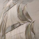 Oil on canvas marine signed