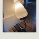 Pair of art deco wall light black and gold - 50s
