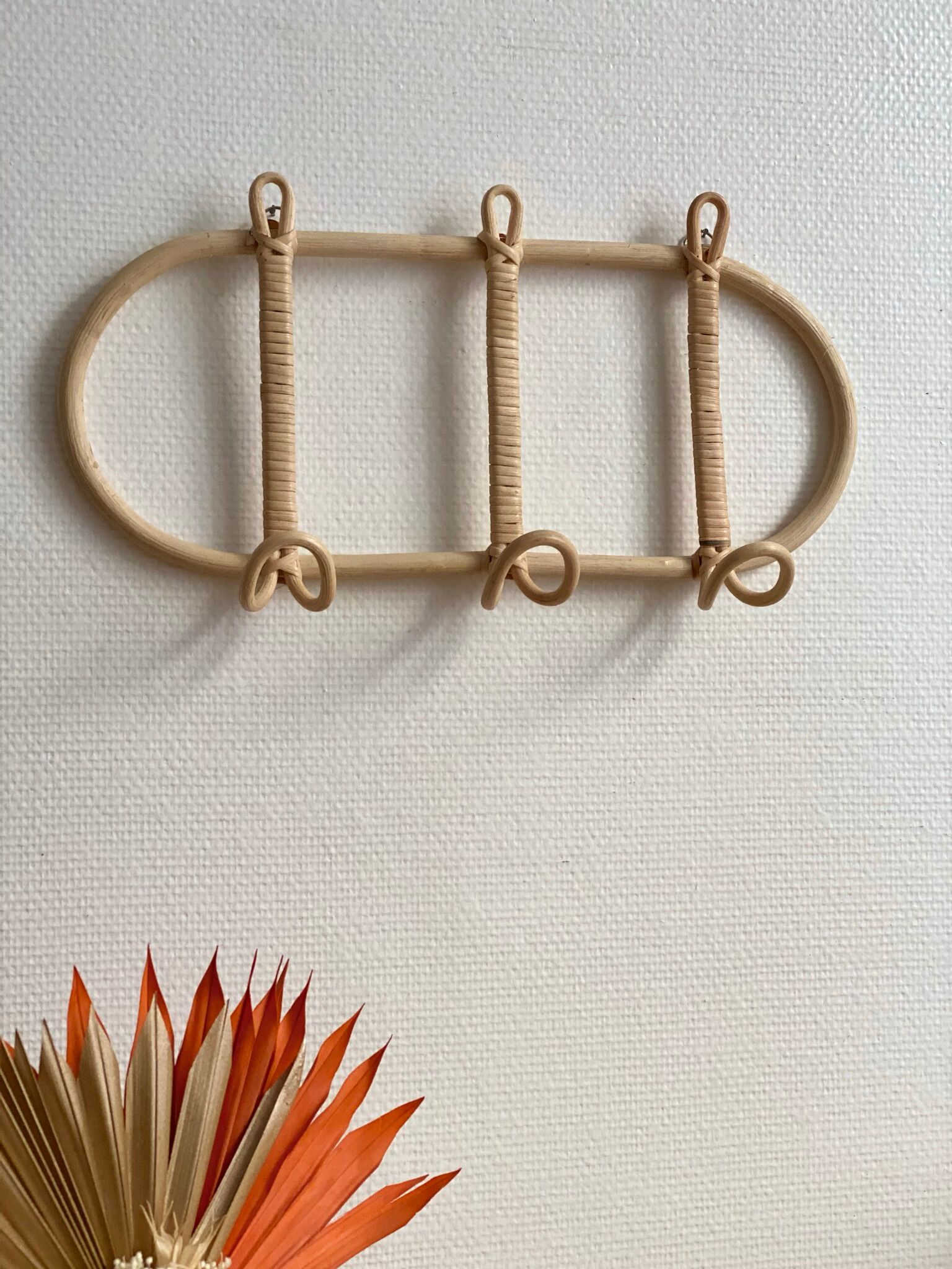 Rattan coatrack