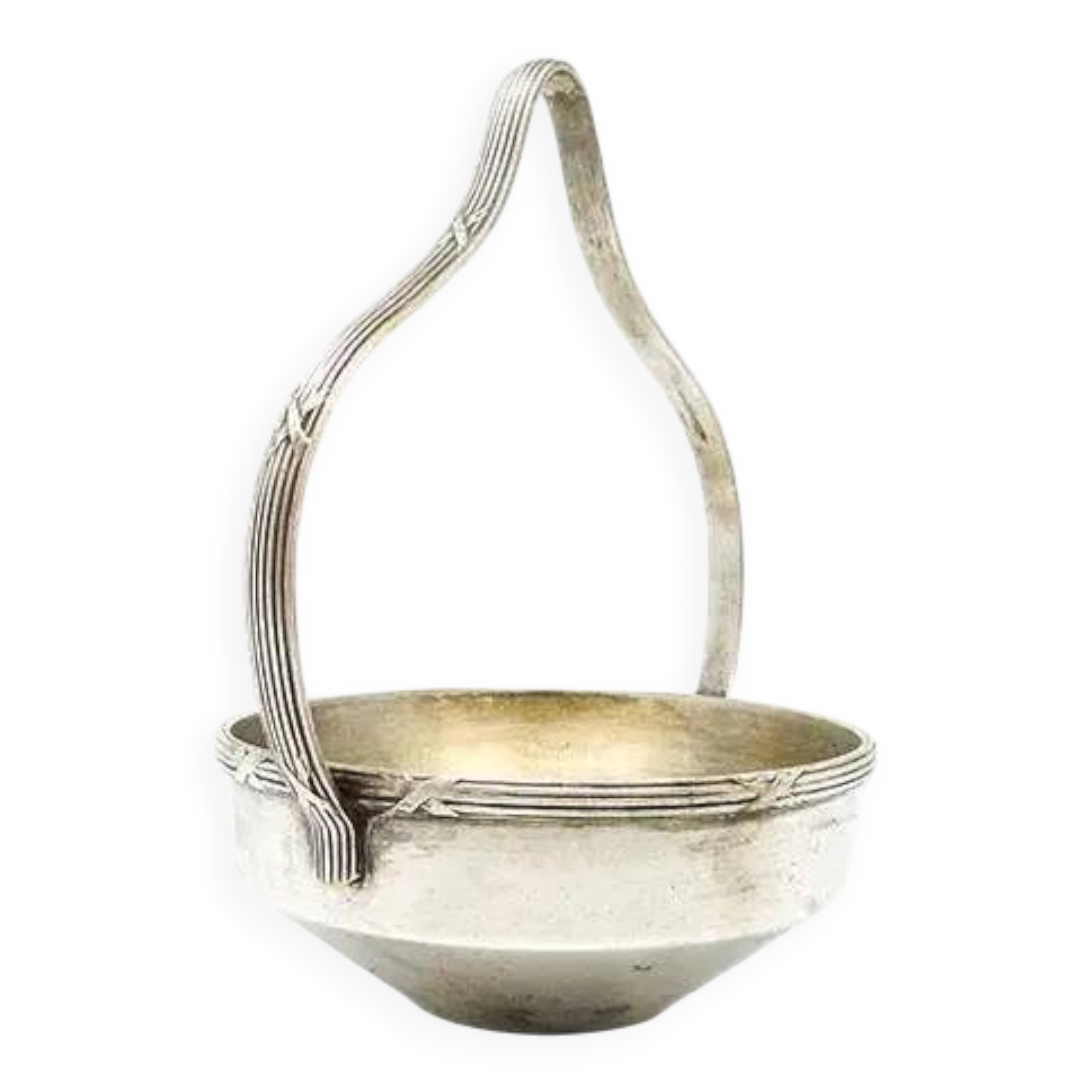 Sugar bowl, eclecticism, silver-plated brass, Bracia Henneberg, Poland, 1920s