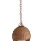 Rustic Wicker Pendant Lamp, Handcrafted in Spain, 40cm Diameter, 1970s
