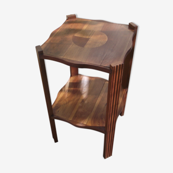 Gueridon Art Deco in fruit wood and mahogany