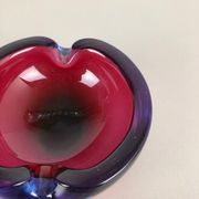 Large Murano Glass "Multi-Color" Bowl Element Shell Ashtray Murano, Italy, 1970s