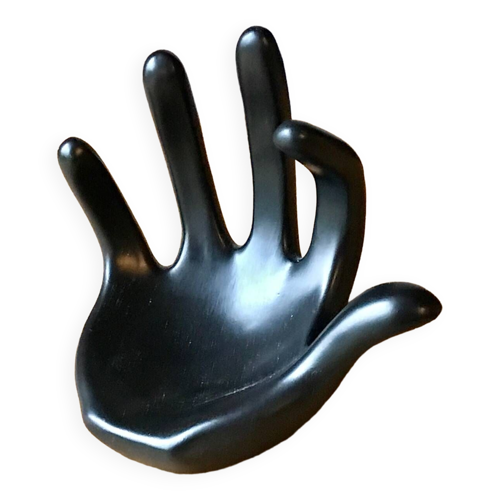 Handmade vintage black ceramic