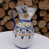 Decorated earthenware pitcher