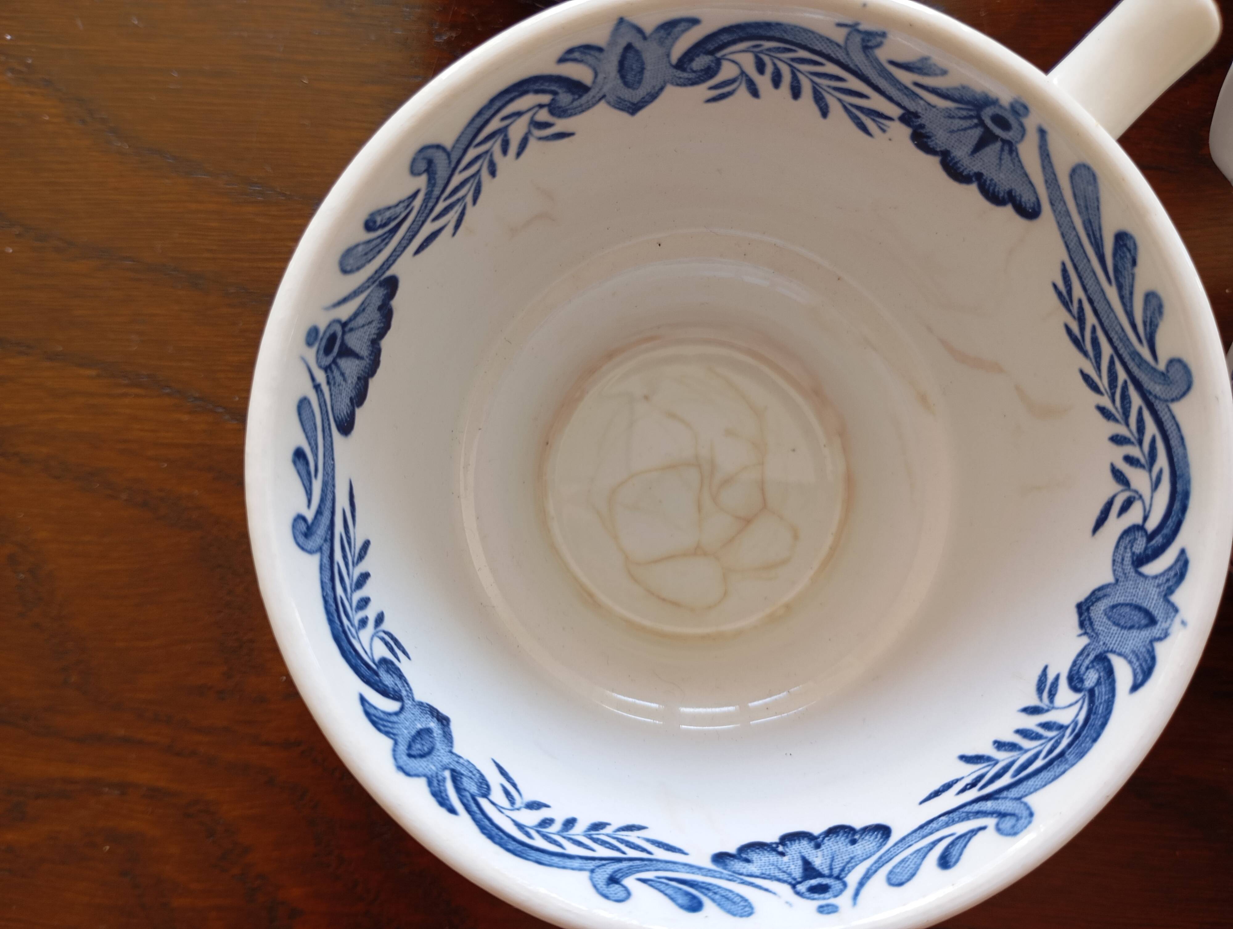 4 Ridgway (Staffordshire) blue "Windsor" English cups