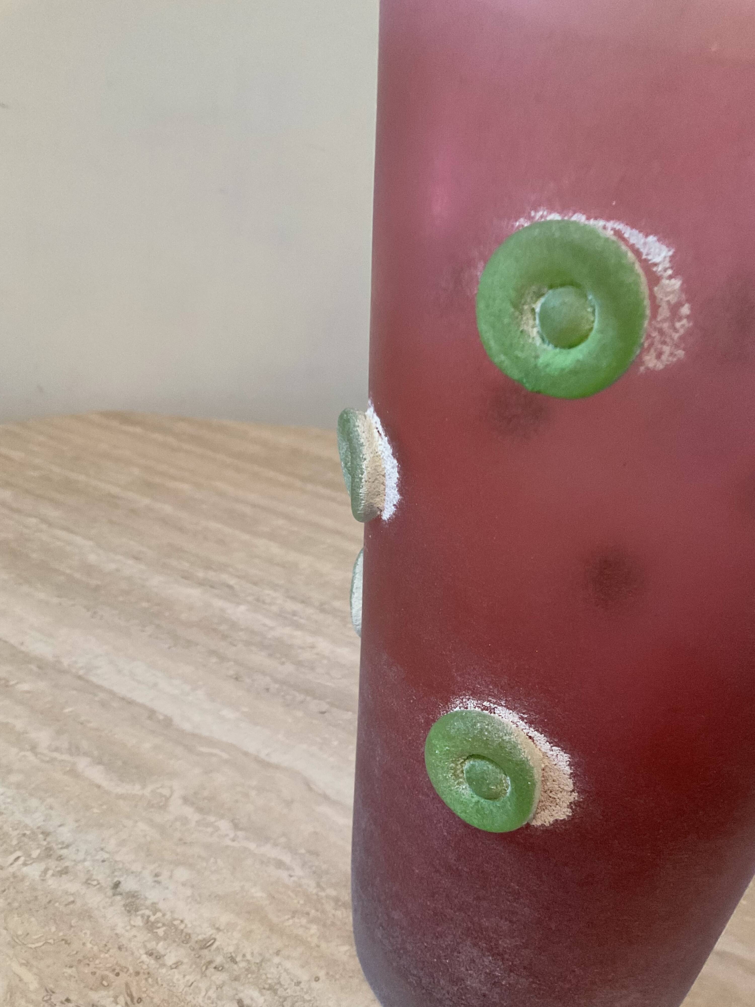 Large vintage “Scavo” vase in Murano glass