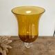 Amber bubble glass vase