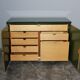Italian emerald green and brass cabinet ,1970