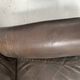Pair of vintage brown leather armchairs from the 1970s.