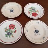 Ironware dessert plates St Amand "Capucines" and Moulin des Loups "Prisca"