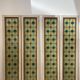 4 vintage faux stained glass panels that can form a screen or a partition