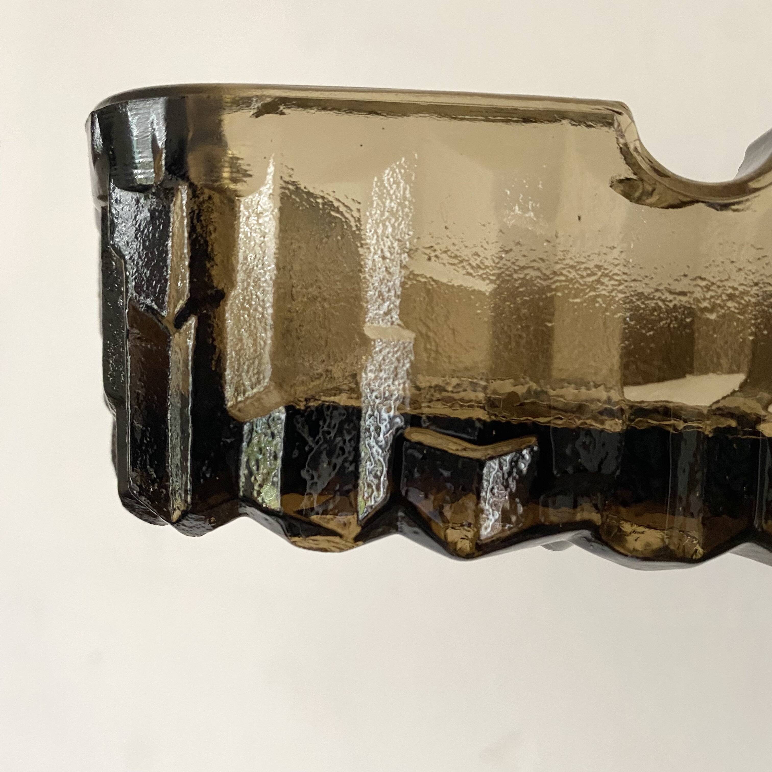 Vintage holophane glass ashtray France, 1970