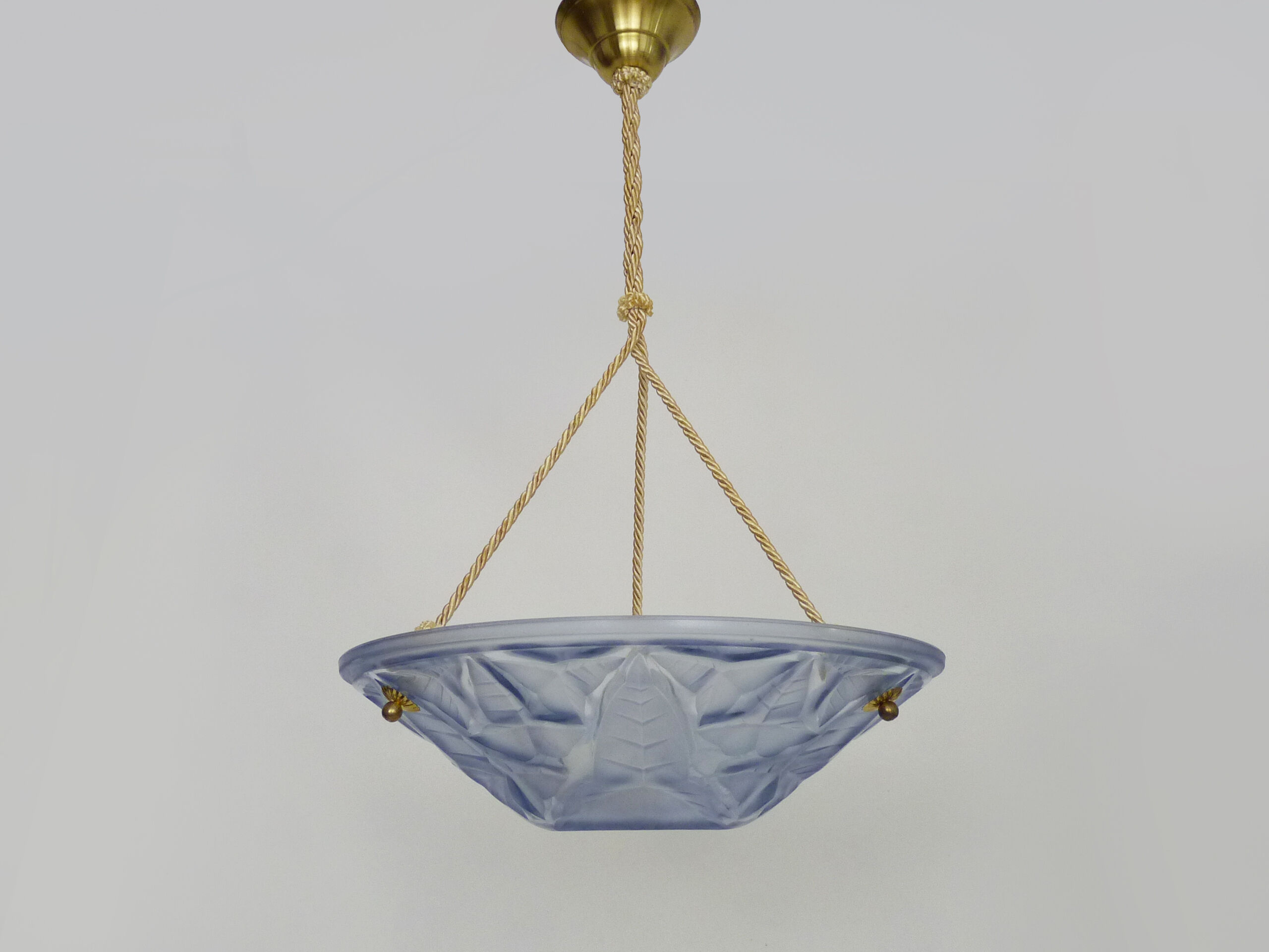 Lustre Déco Ancien En Pâte De Verre 1m2 – 4 Tulipes, 40cm De Diamètre, Style Rétro Chic