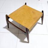 Pair of Ottomans, Rosewood and leather, by Liceu Das Artes e Oficios, Brazil 1960