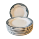 Set of 11 flat plates Terre de Fer in Earthenware of St Amand, model Lucy