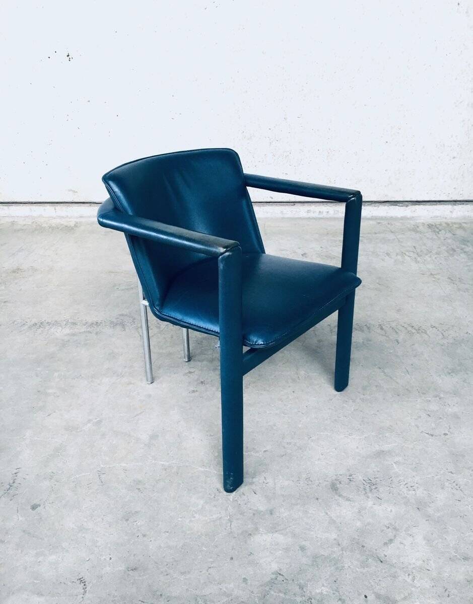 Leather Cachucha Dining Chairs by Hugo De Ruiter for Leolux, 1990s, Set of 4