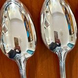 Christofle crossed ribbons, cutlery set for 6 people in new condition, 24 pieces.