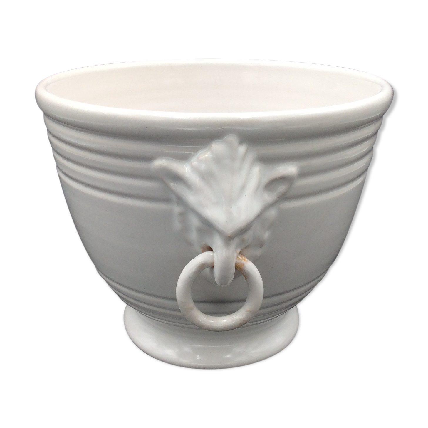 Cache pot mobile coves white white ceramic signed emile tessier malicorne
