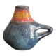 Ancient Gouette Vase Ceramic Blue Orange Fat Lava Mosaic